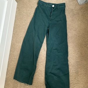 Green Zara jeans